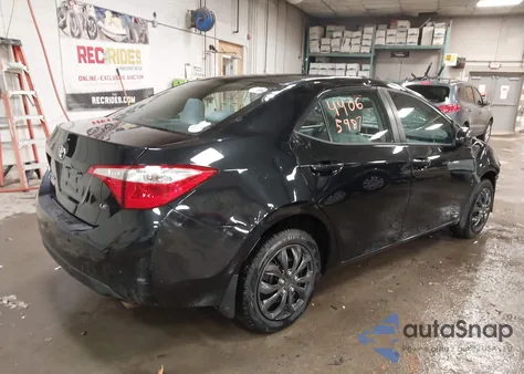 2016 Toyota Corolla Le из США, поврежденный, VIN 2T1BURHE4GC713744